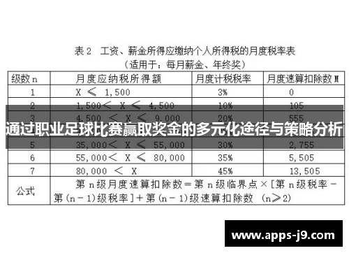 通过职业足球比赛赢取奖金的多元化途径与策略分析