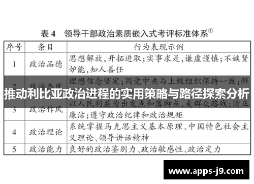 推动利比亚政治进程的实用策略与路径探索分析